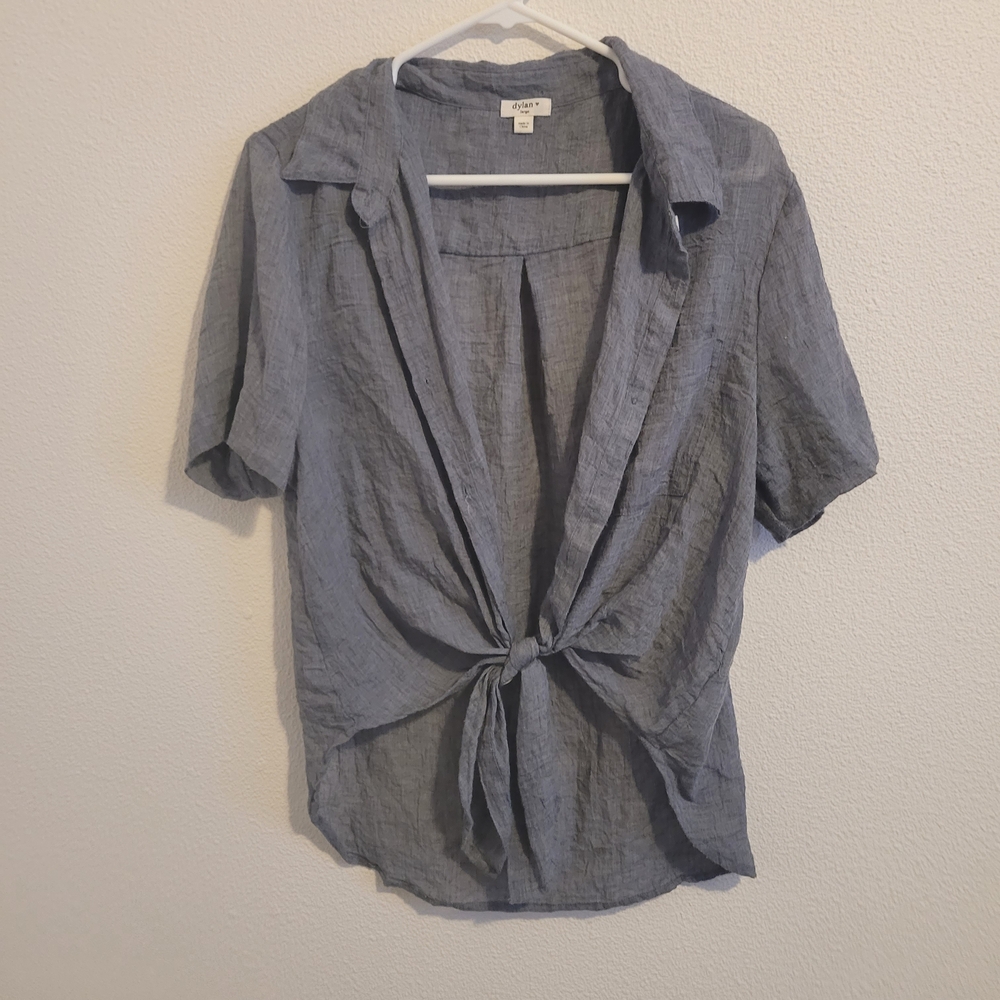 dylan Short Sleeve Knoted Front Shirt #238